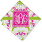 Pink & Green Suzani Cloth Napkin w/ Monogram