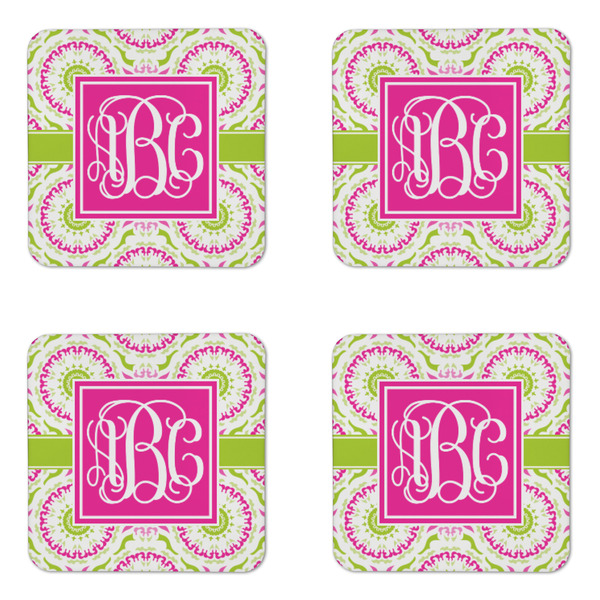 Pink & Green Suzani Coaster Set - APPROVAL
