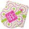 Pink & Green Suzani Rubber Backed Coaster (Personalized)
