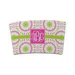 Pink & Green Suzani Coffee Cup Sleeve (Personalized)