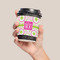 Pink & Green Suzani Coffee Cup Sleeve - LIFESTYLE
