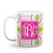 Pink & Green Suzani Coffee Mug - 11 oz - White