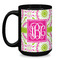 Pink & Green Suzani Coffee Mug - 15 oz - Black