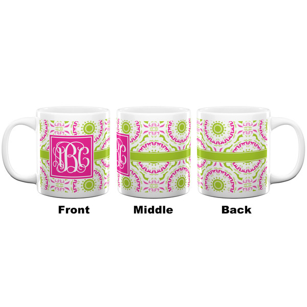 Pink & Green Suzani Coffee Mug - 20 oz - White APPROVAL