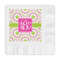 Pink & Green Suzani Embossed Decorative Napkins (Personalized)
