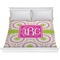 Pink & Green Suzani Comforter - King (Personalized)
