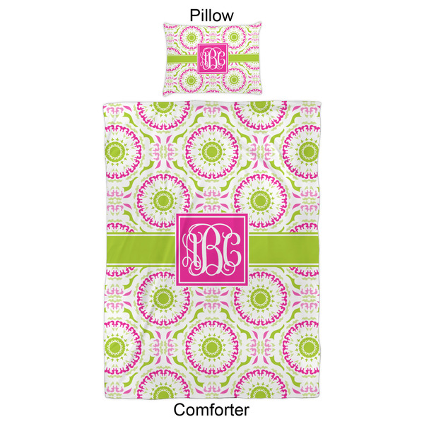 Pink & Green Suzani Comforter Set - Twin XL - Approval