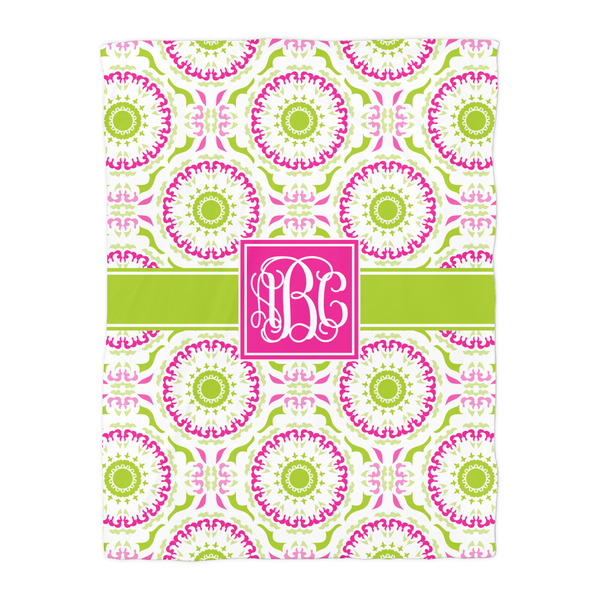 Pink & Green Suzani Comforter - Twin - Front