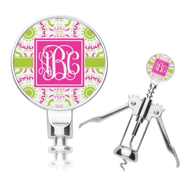 Custom Pink & Green Suzani Corkscrew (Personalized)