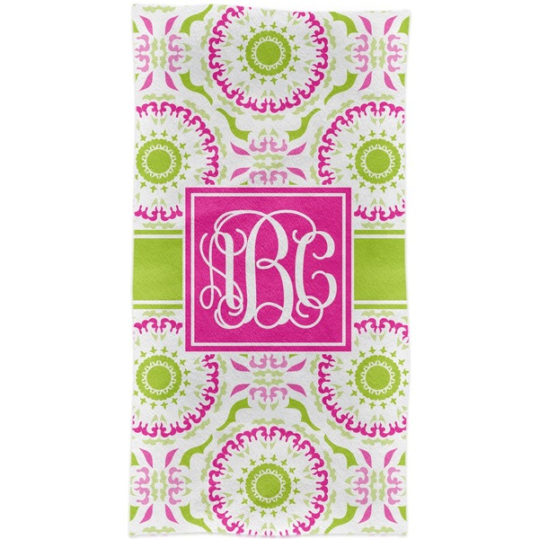 Pink & Green Suzani Crib Comforter/Quilt - Apvl