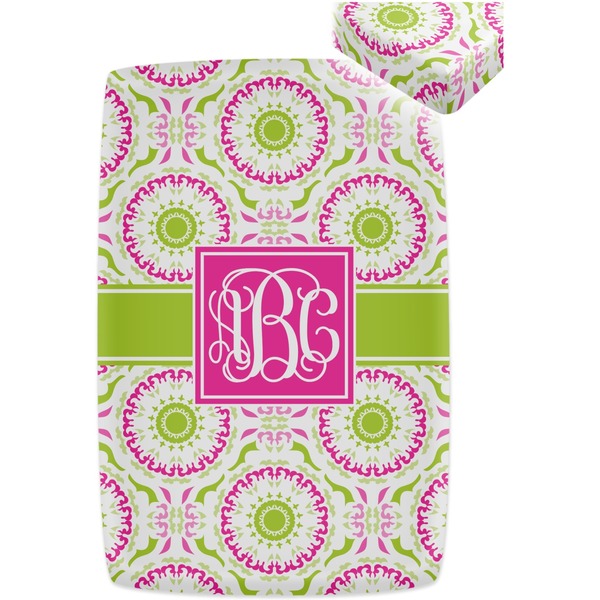 Pink & Green Suzani Crib Fitted Sheet - Apvl