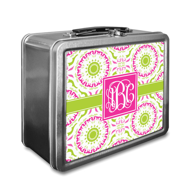 Custom Pink & Green Suzani Lunch Box (Personalized)