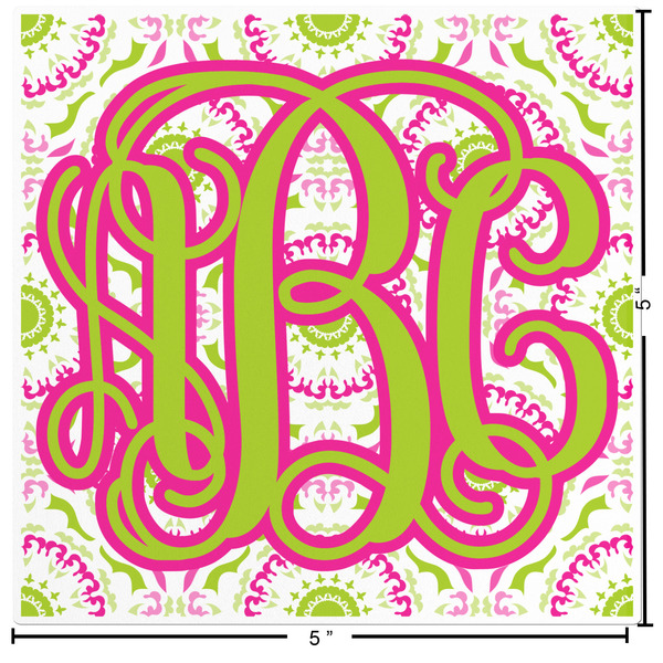 Pink & Green Suzani Custom Shape Iron On Patches - L - APPROVAL