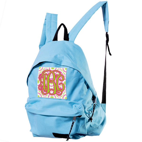 Pink & Green Suzani Custom Shape Iron On Patches - XL single APPROVAL