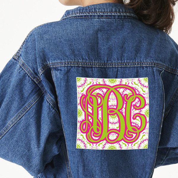 Custom Pink & Green Suzani Large Custom Shape Patch - 2XL (Personalized)