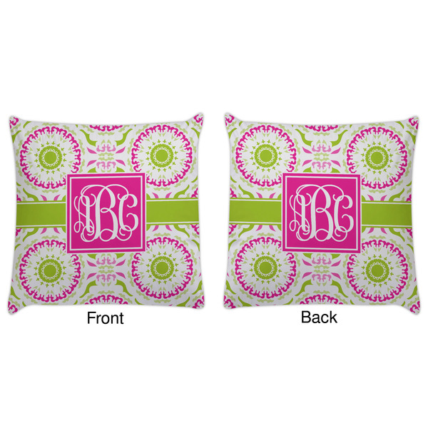 Pink & Green Suzani Decorative Pillow Case - Approval