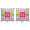 Pink & Green Suzani Decorative Pillow Case - Approval
