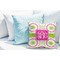 Pink & Green Suzani Decorative Pillow Case - LIFESTYLE 2