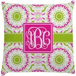Pink & Green Suzani Decorative Pillow Case (Personalized)
