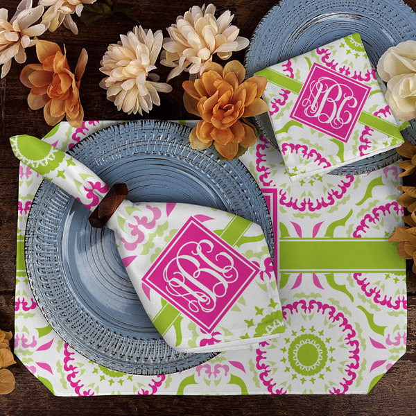 Pink & Green Suzani Dining Set