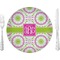Pink & Green Suzani 10" Glass Lunch / Dinner Plates - Single or Set (Personalized)