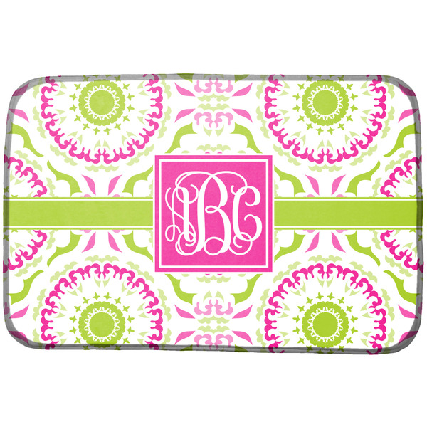 Custom Pink & Green Suzani Dish Drying Mat (Personalized)