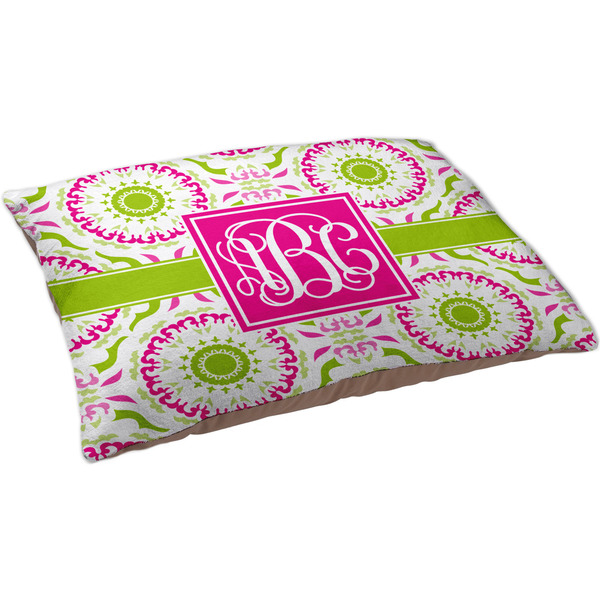 Pink & Green Suzani Dog Bed - Large
