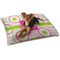 Pink & Green Suzani Dog Bed - Small w/ Monogram