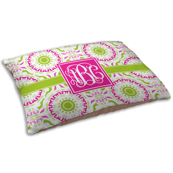 Pink & Green Suzani Dog Beds - SMALL