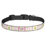 Pink & Green Suzani Dog Collar (Personalized)