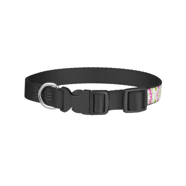 Pink & Green Suzani Dog Collar - Small - Back