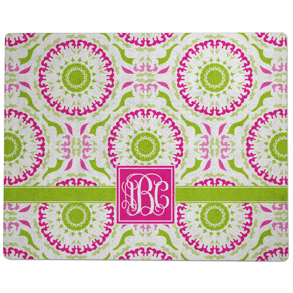 Pink & Green Suzani Dog Food Mat - Large without Bowls