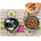 Pink & Green Suzani Dog Food Mat - Small LIFESTYLE