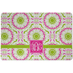 Pink & Green Suzani Dog Food Mat w/ Monogram
