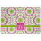 Pink & Green Suzani Dog Food Mat w/ Monogram