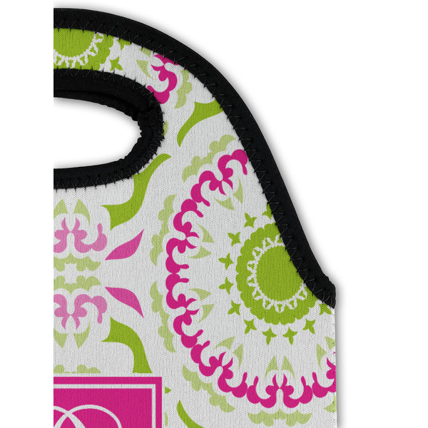 Pink & Green Suzani Double Wine Tote - Detail 1 (new)