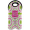Pink & Green Suzani Double Wine Tote - Front (new)