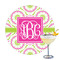 Pink & Green Suzani Drink Topper - Large - Single with Drink
