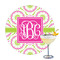 Pink & Green Suzani Printed Drink Topper (Personalized)