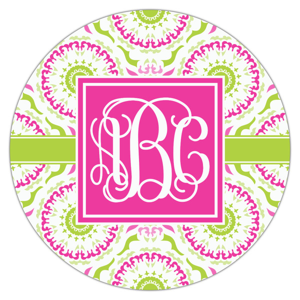 Pink & Green Suzani Drink Topper - Large - Single