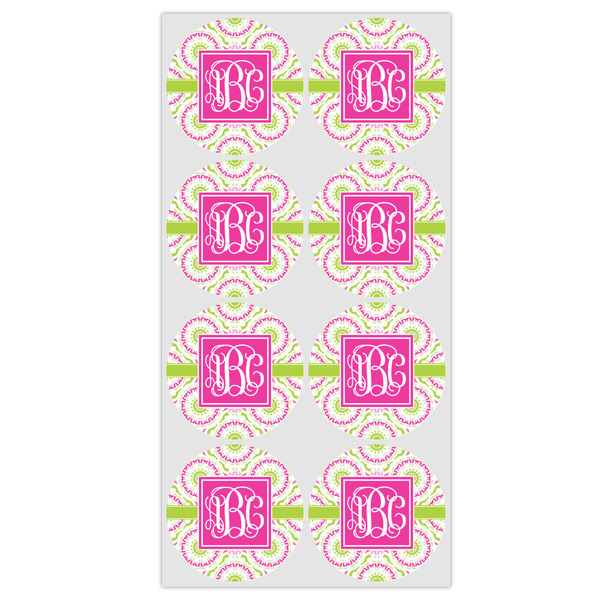 Pink & Green Suzani Drink Topper - Medium - Set of 12