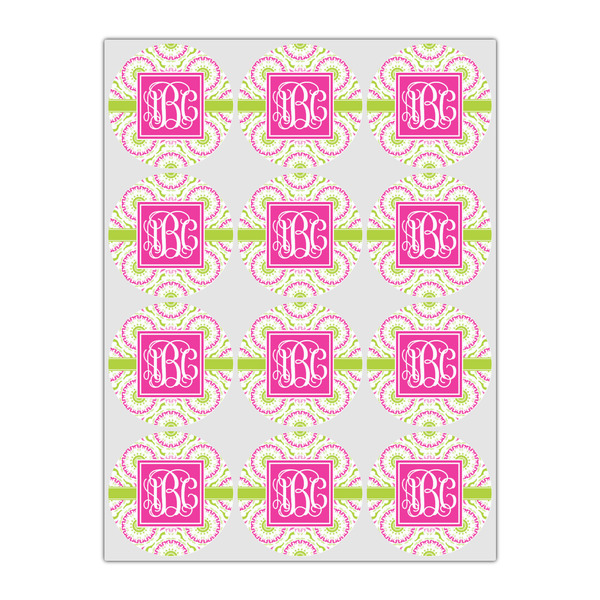 Pink & Green Suzani Drink Topper - Small - Set of 12