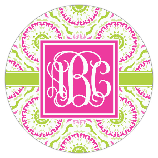 Pink & Green Suzani Drink Topper - Small - Single