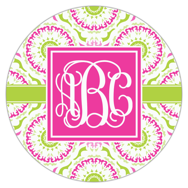 Pink & Green Suzani Drink Topper - XLarge - Single