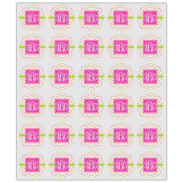 Pink & Green Suzani Drink Topper - XSmall - Set of 30