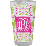 Pink & Green Suzani Pint Glass - Full Color (Personalized)