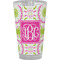 Pink & Green Suzani Pint Glass - Full Color (Personalized)