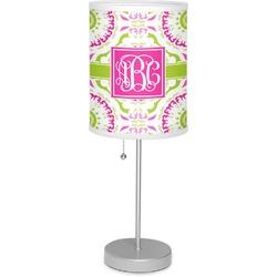 Pink & Green Suzani Lamp with Drum Shade (Personalized)