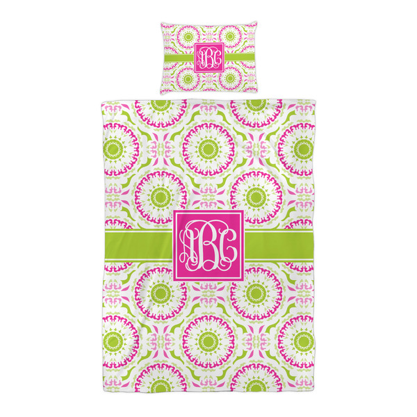 Pink & Green Suzani Duvet Cover Set - Twin XL - Alt Approval