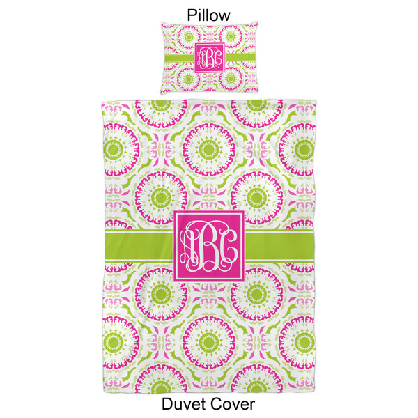 Pink & Green Suzani Duvet Cover Set - Twin XL - Approval